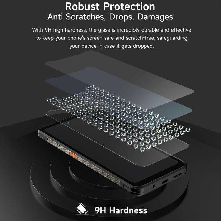 For Ulefone Armor X16 / X16 Pro 2pcs / Pack Ulefone 9H HD Anti Fingerprint Tempered Glass Screen ...
