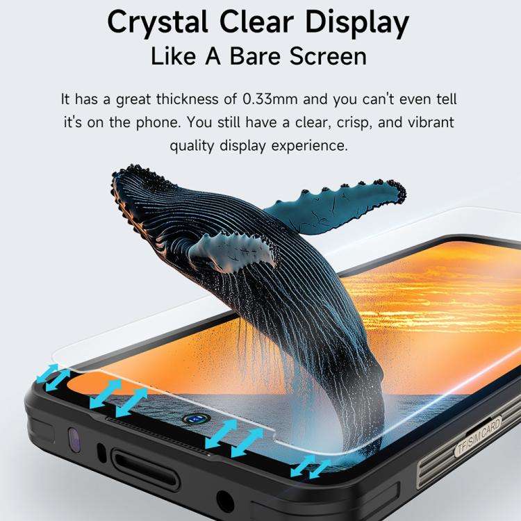 For Ulefone Armor X16 / X16 Pro 2pcs / Pack Ulefone 9H HD Anti Fingerprint Tempered Glass Screen ...