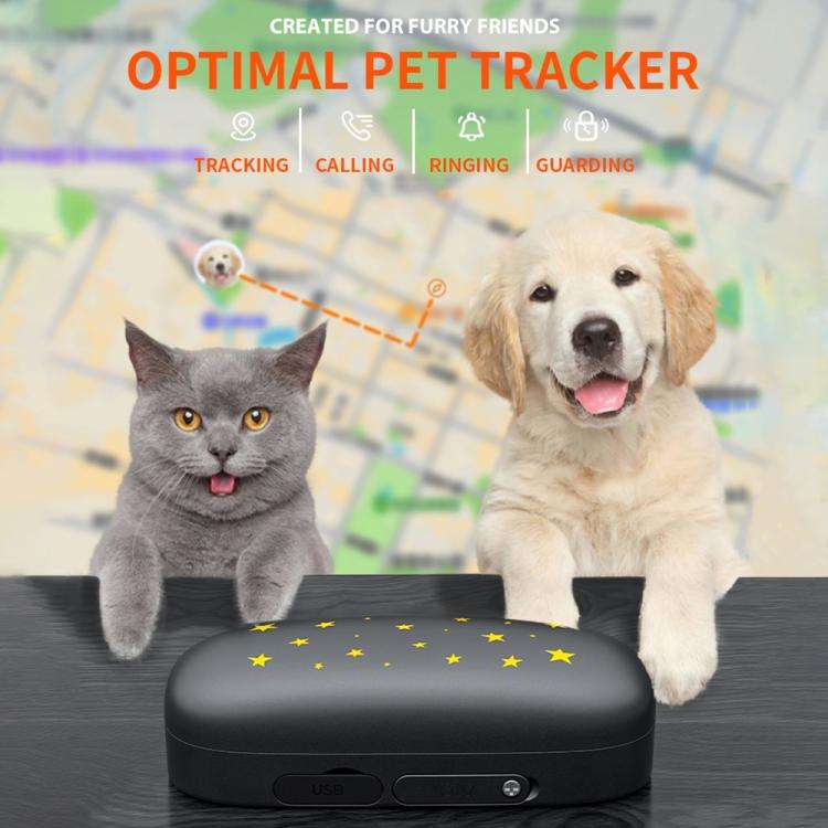 RF-V53 IP67 Waterproof Pet GPS Collar Tracking Device Anti-loss Positioner(Black)