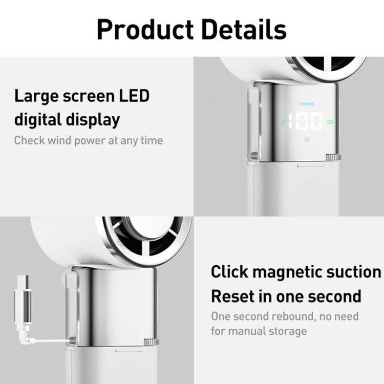 MF119 High Speed ??Ice Compress Handheld Fan with Retractable Cord(Black)