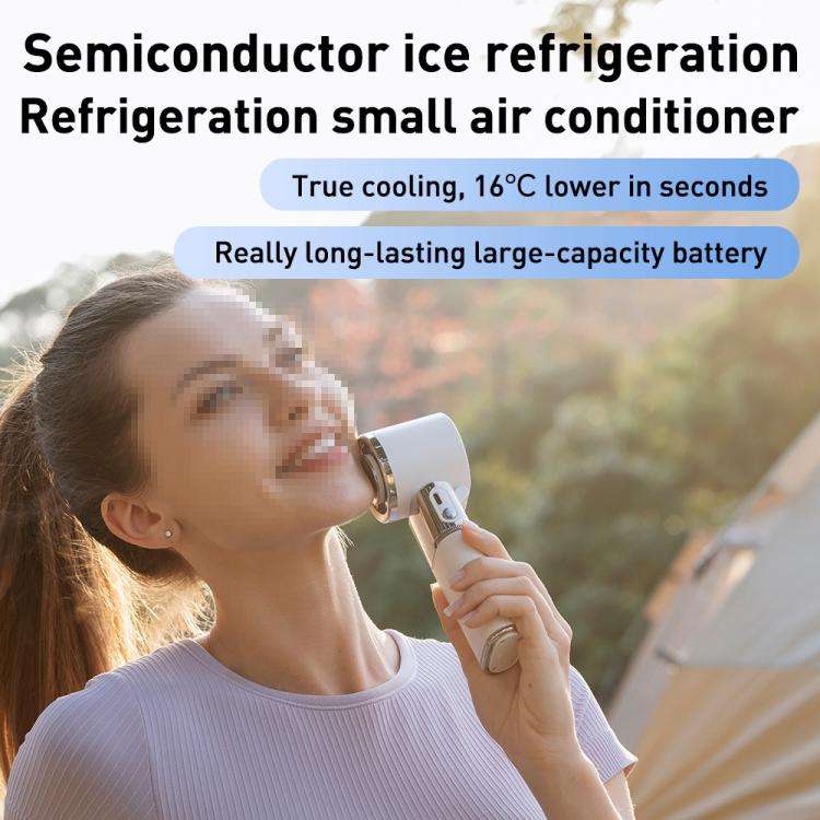 MF119 High Speed ??Ice Compress Handheld Fan with Retractable Cord(Black)