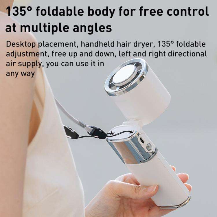 MF119 High Speed ??Ice Compress Handheld Fan with Retractable Cord(Black)