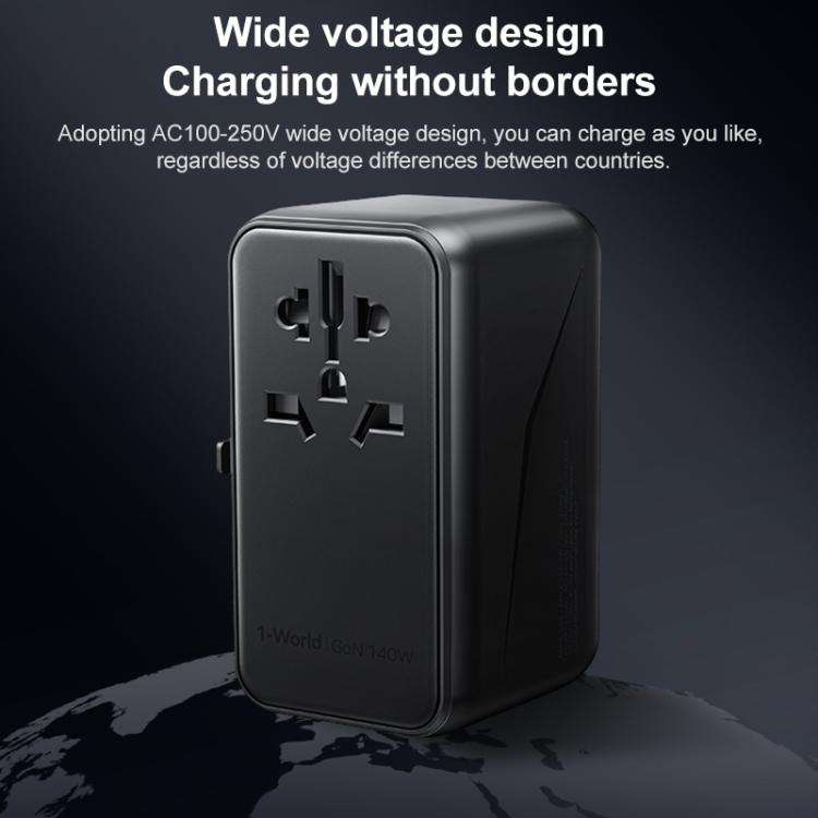 MOMAX UA16 1-World PD140W GaN Global Travel Fast Charging Socket