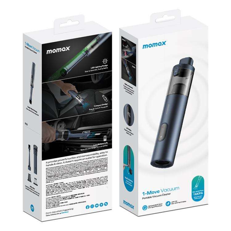 MOMAX RO9 Car Portable Handheld Vacuum Cleaner(Space Grey)
