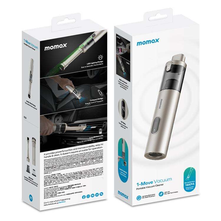MOMAX RO9 Car Portable Handheld Vacuum Cleaner(Titanium Gold)