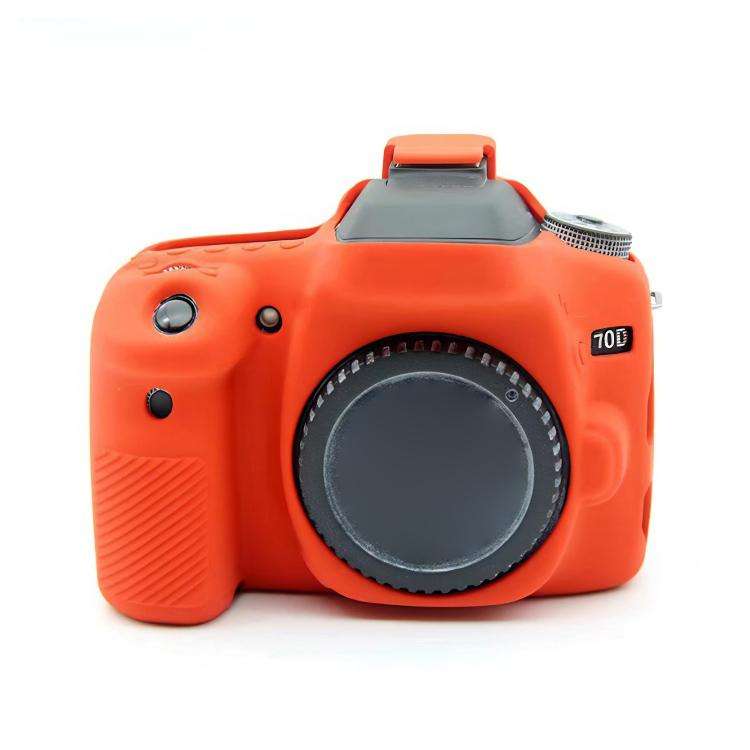 For Canon EOS 70D Soft Silicone Protective Case(Red)