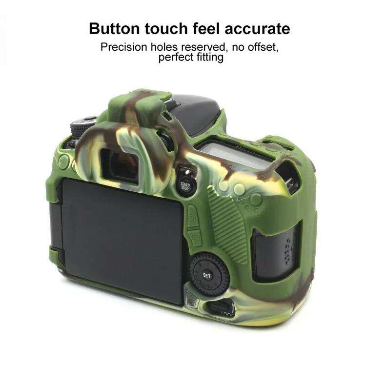 For Canon EOS 70D Soft Silicone Protective Case(Yellow)