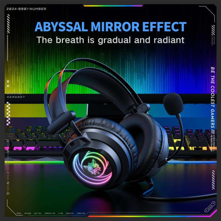 ONIKUMA X80 Abyssal Mirror Effect Game Headphones(Black)