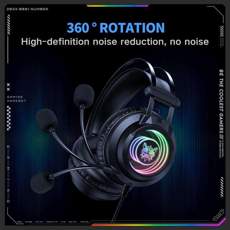 ONIKUMA X80 Abyssal Mirror Effect Game Headphones(Black)