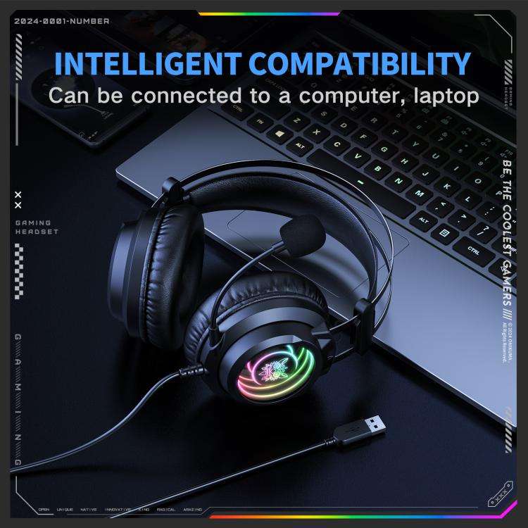 ONIKUMA X80 Abyssal Mirror Effect Game Headphones(Black)