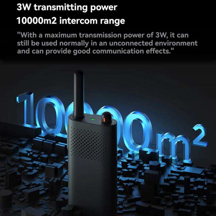 Original Xiaomi Walkie Talkie 3 Chat Version Support 1-5km Intercom Distance, APP Writing Frequen...