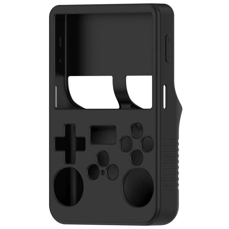 For ANBERNIC R36S Silicone Handheld Game Console Protective Case(Black)