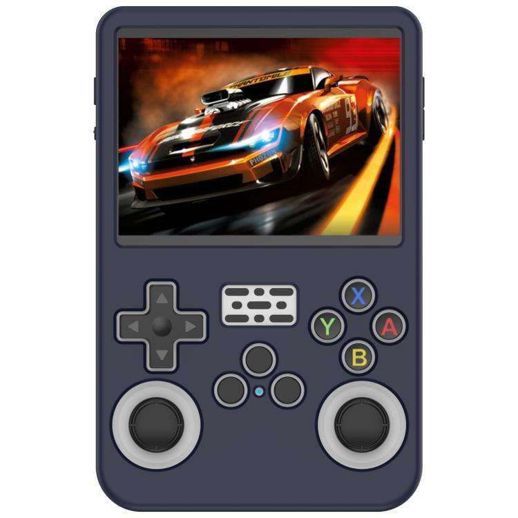 For ANBERNIC R36S Silicone Handheld Game Console Protective Case(Dark Blue)