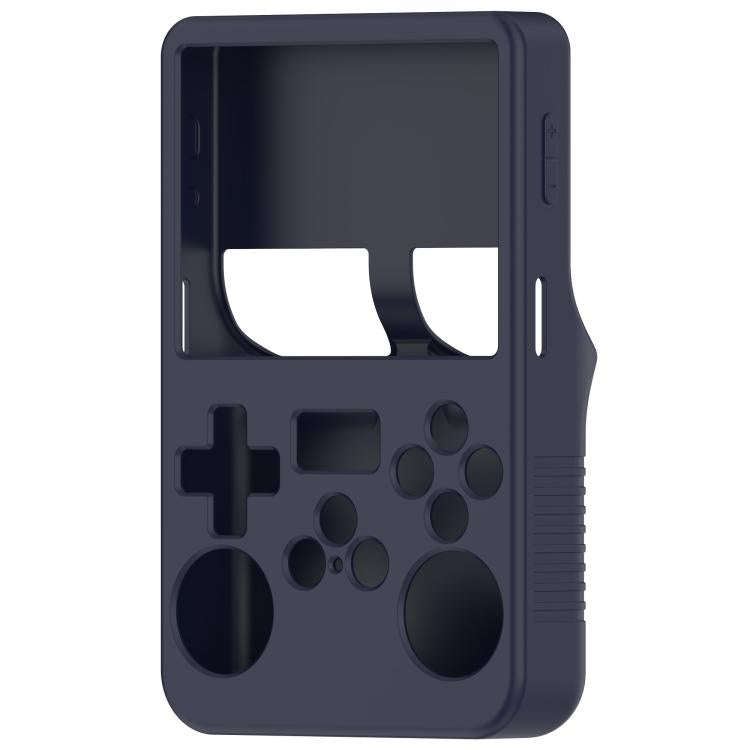 For ANBERNIC R36S Silicone Handheld Game Console Protective Case(Dark Blue)