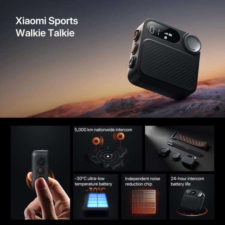 Original Xiaomi Sports Walkie Talkie, Support 5000km Intercom Distance(Black)