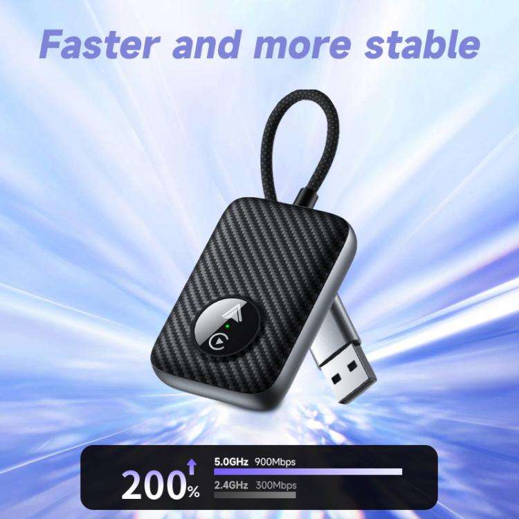 2 in 1 USB Wired to Wireless Car CarPlay / Android Auto Box Adapter(Black)