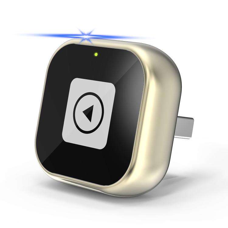 2 in 1 mini USB Wired to Wireless Car CarPlay / Android Auto Box Adapter(Gold)