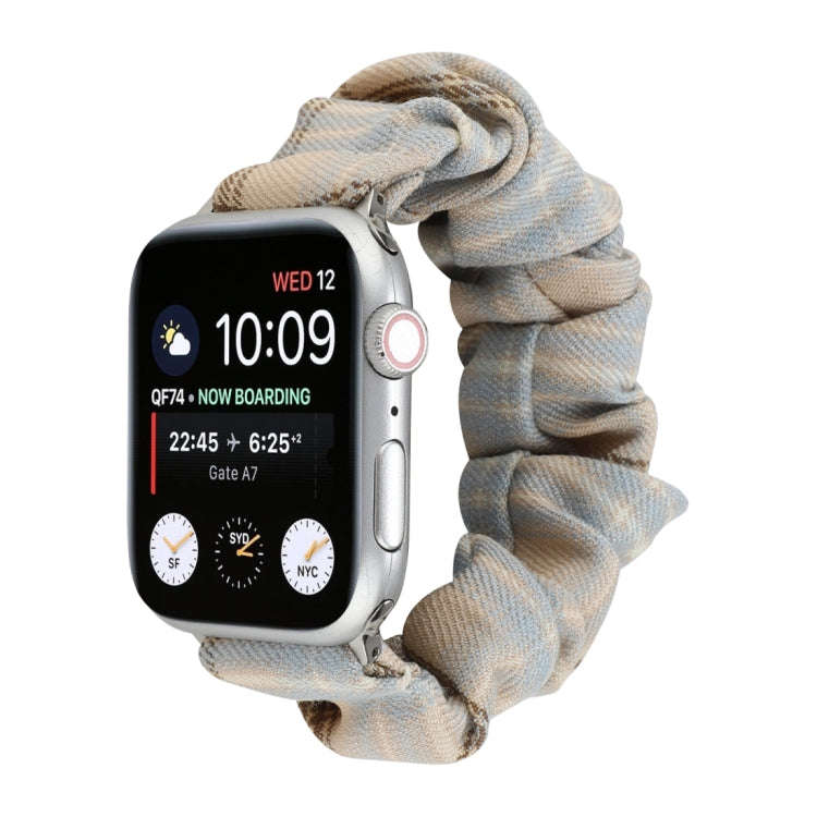 For Apple Watch Series 7 45mm / 6 & SE & 5 & 4 44mm / 3 & 2 & 1 42mm JK Uniform Style Cloth + Sta...