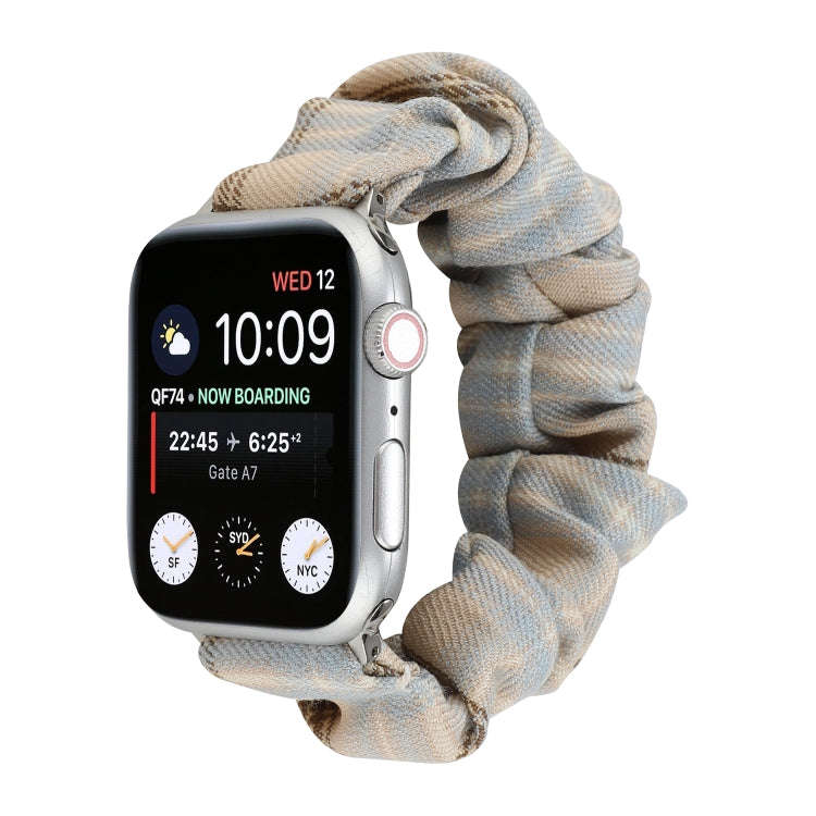 For Apple Watch Series 7 45mm / 6 & SE & 5 & 4 44mm / 3 & 2 & 1 42mm JK Uniform Style Cloth + Sta...