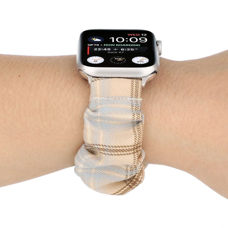 For Apple Watch Series 7 45mm / 6 & SE & 5 & 4 44mm / 3 & 2 & 1 42mm JK Uniform Style Cloth + Sta...