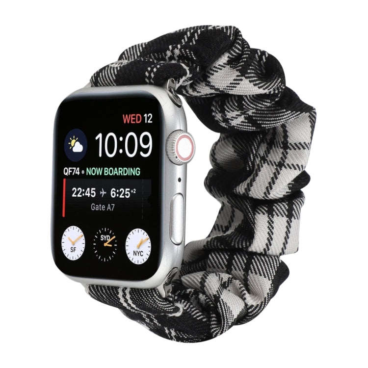 For Apple Watch Series 7 45mm / 6 & SE & 5 & 4 44mm / 3 & 2 & 1 42mm JK Uniform Style Cloth + Sta...