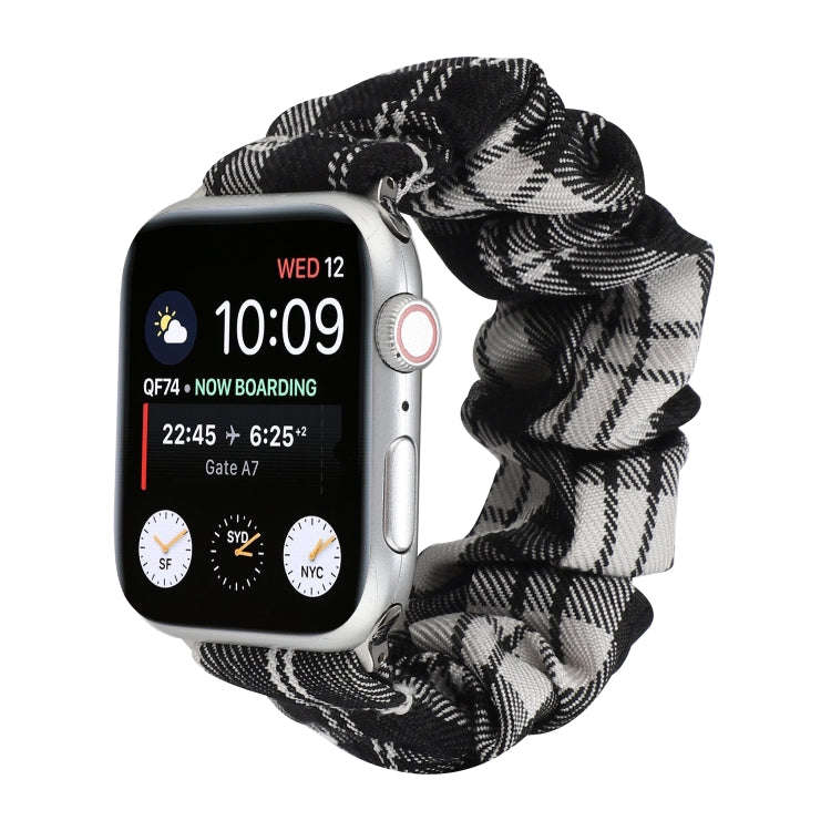 For Apple Watch Series 7 45mm / 6 & SE & 5 & 4 44mm / 3 & 2 & 1 42mm JK Uniform Style Cloth + Sta...