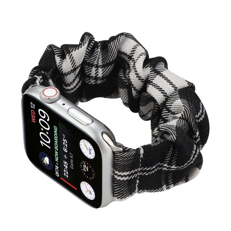 For Apple Watch Series 7 45mm / 6 & SE & 5 & 4 44mm / 3 & 2 & 1 42mm JK Uniform Style Cloth + Sta...