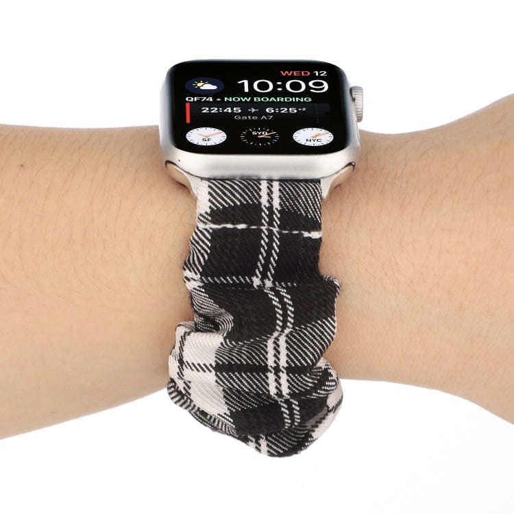 For Apple Watch Series 7 45mm / 6 & SE & 5 & 4 44mm / 3 & 2 & 1 42mm JK Uniform Style Cloth + Sta...