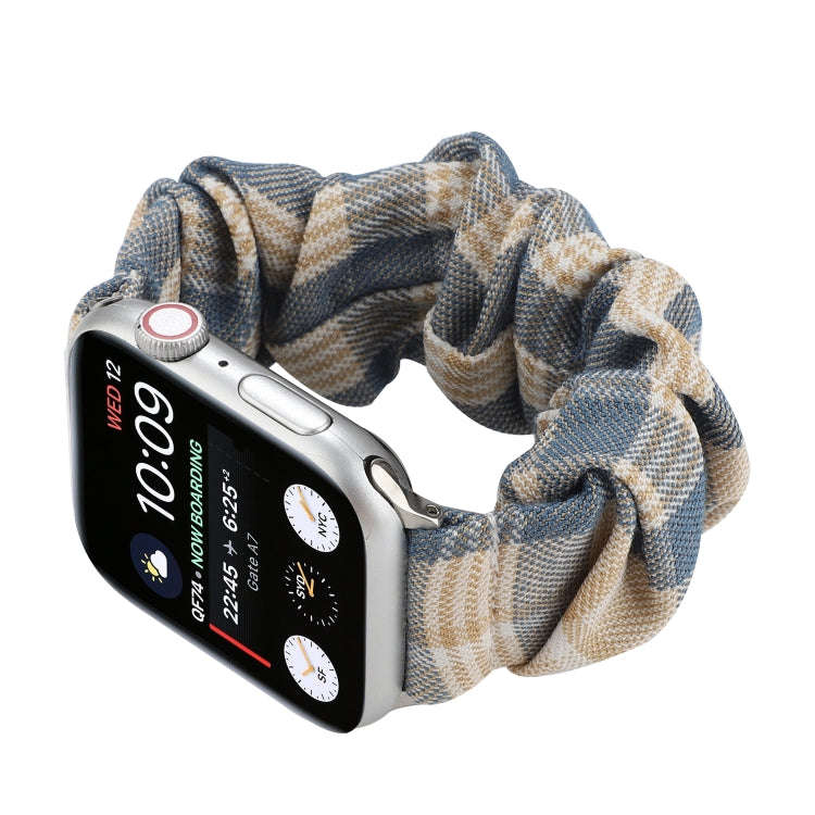 For Apple Watch Series 7 45mm / 6 & SE & 5 & 4 44mm / 3 & 2 & 1 42mm JK Uniform Style Cloth + Sta...