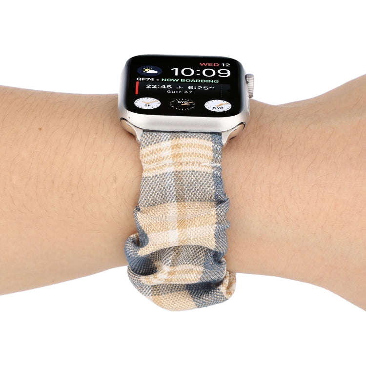 For Apple Watch Series 7 45mm / 6 & SE & 5 & 4 44mm / 3 & 2 & 1 42mm JK Uniform Style Cloth + Sta...