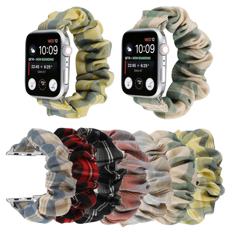 For Apple Watch Series 7 45mm / 6 & SE & 5 & 4 44mm / 3 & 2 & 1 42mm JK Uniform Style Cloth + Sta...