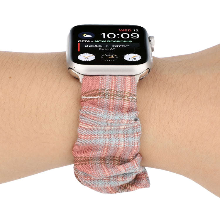 For Apple Watch Series 7 41mm / 6 & SE & 5 & 4 40mm / 3 & 2 & 1 38mm JK Uniform Style Cloth + Sta...