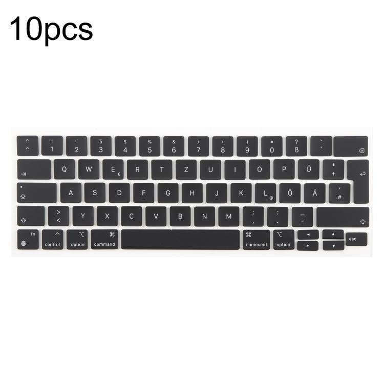 For MacBook A2251 A2289 A2238 A2338 10pcs UK Big Enter Version Keycaps, Language:German