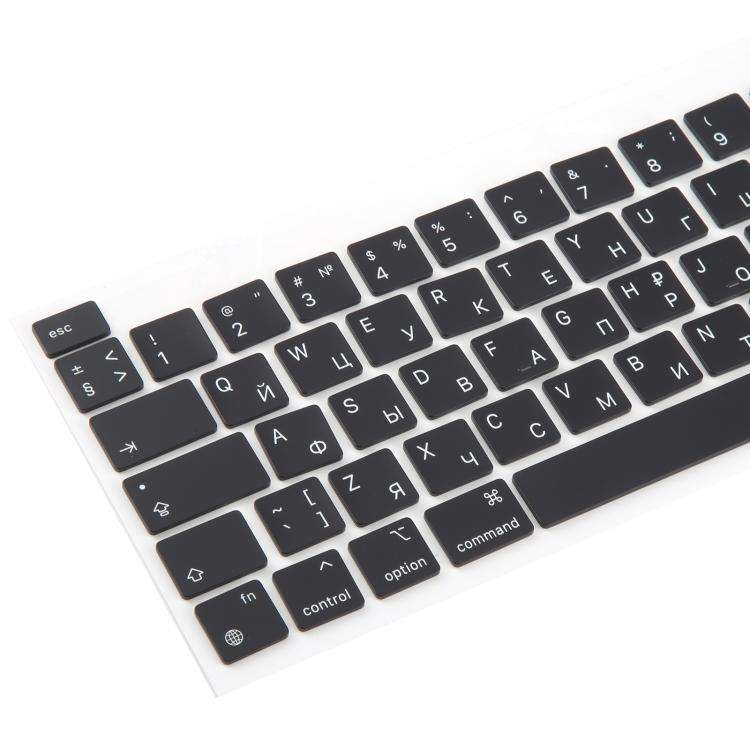 For MacBook A2251 A2289 A2238 A2338 10pcs UK Big Enter Version Keycaps, Language:Russian