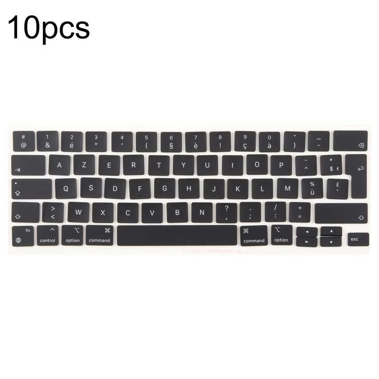 For MacBook A2251 A2289 A2238 A2338 10pcs UK Big Enter Version Keycaps, Language:French