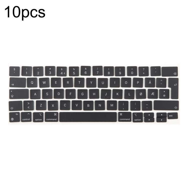 For MacBook A2251 A2289 A2238 A2338 10pcs UK Big Enter Version Keycaps, Language:Norway