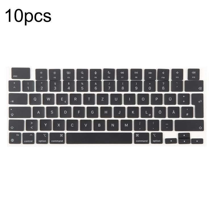 For MacBook A2442 A2485 A2779 A2780 A2991 A2992 A2918 10pcs UK Big Enter Version Keycaps, Languag...