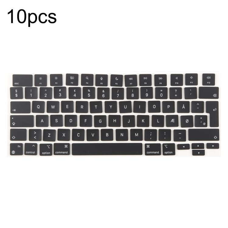 For MacBook A2442 A2485 A2779 A2780 A2991 A2992 A2918 10pcs UK Big Enter Version Keycaps, Languag...