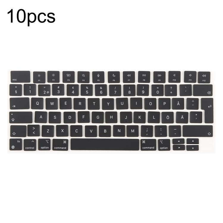 For MacBook A2442 A2485 A2779 A2780 A2991 A2992 A2918 10pcs UK Big Enter Version Keycaps, Languag...