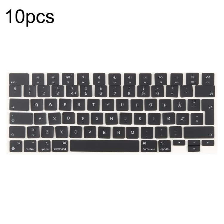 For MacBook A2442 A2485 A2779 A2780 A2991 A2992 A2918 10pcs UK Big Enter Version Keycaps, Languag...
