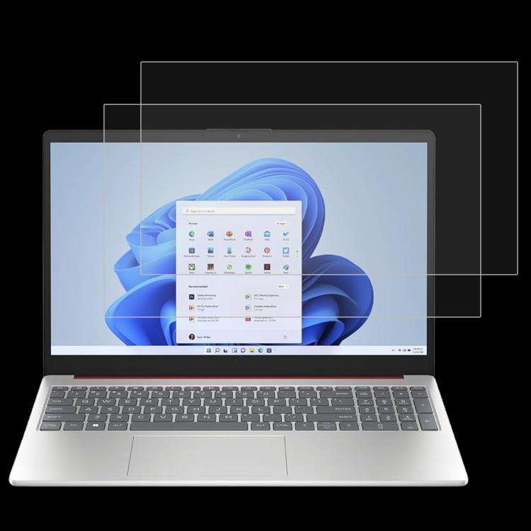 For HP 15-FD 15.6 2pcs 9H 0.3mm Explosion-proof Tempered Glass Film