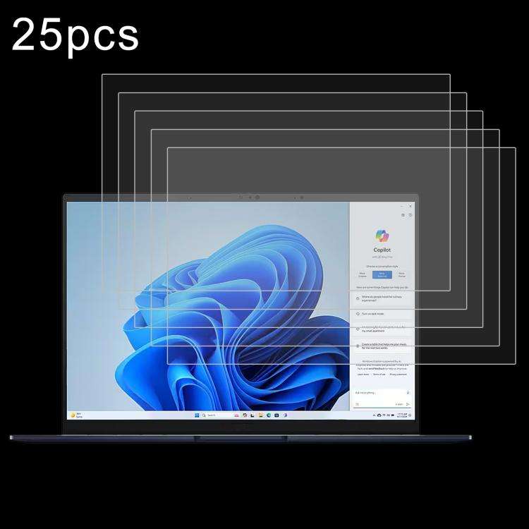 For ASUS Zenbook 14 OLED / UX3405MA 14 25pcs 9H 0.3mm Explosion-proof Tempered Glass Film