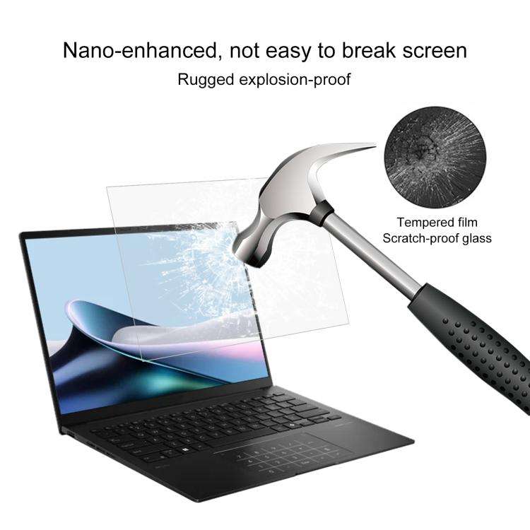 For ASUS Zenbook 14 OLED / UX3405MA 14 25pcs 9H 0.3mm Explosion-proof Tempered Glass Film