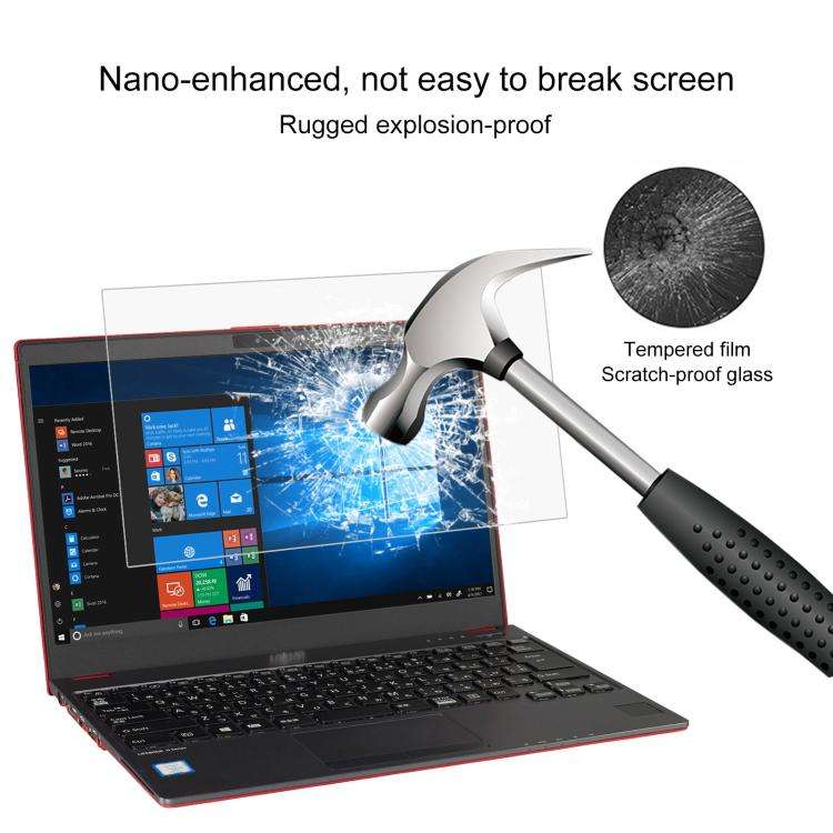 For Fujitsu LIFEBOOK U938 13.3 9H 0.3mm Explosion-proof Tempered Glass Film