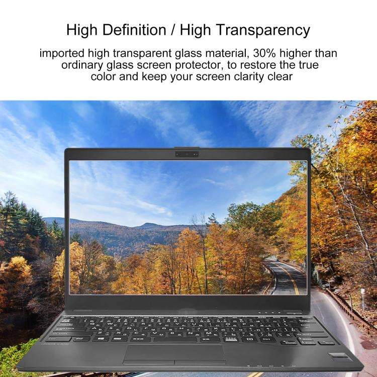 For Fujitsu LIFEBOOK U938 13.3 9H 0.3mm Explosion-proof Tempered Glass Film