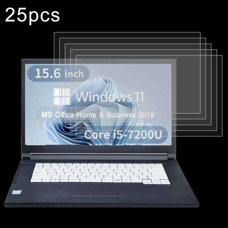For Fujitsu LIFEBOOK A577 15.6 25pcs 9H 0.3mm Explosion-proof Tempered Glass Film