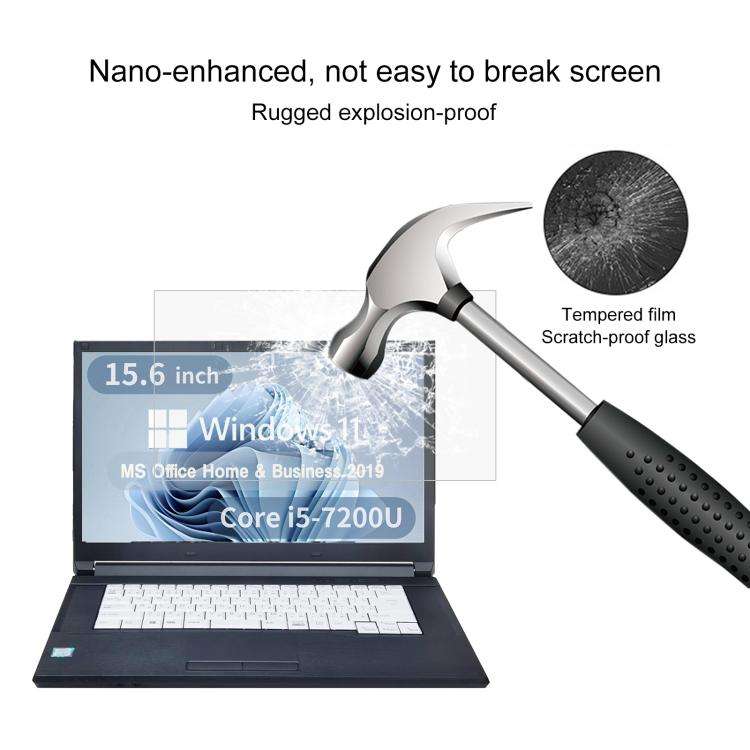 For Fujitsu LIFEBOOK A577 15.6 25pcs 9H 0.3mm Explosion-proof Tempered Glass Film