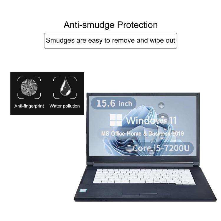 For Fujitsu LIFEBOOK A577 15.6 25pcs 9H 0.3mm Explosion-proof Tempered Glass Film