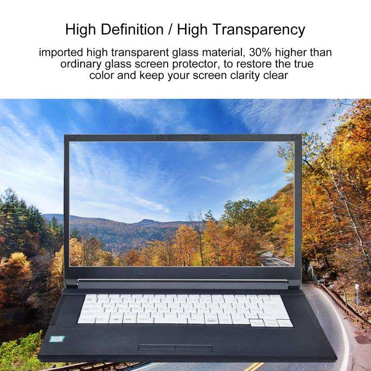 For Fujitsu LIFEBOOK A577 15.6 25pcs 9H 0.3mm Explosion-proof Tempered Glass Film