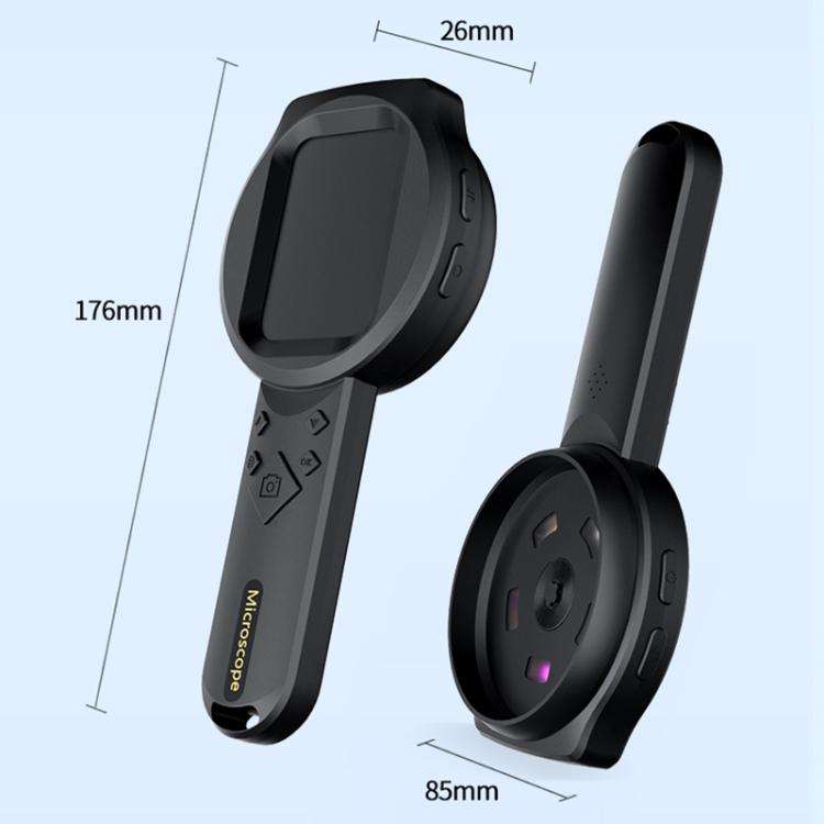 2.8 inch IPS Screen Industrial Handheld Digital Microscope(Black)